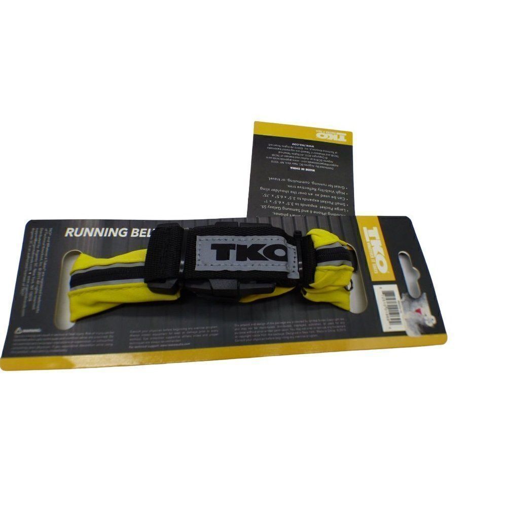 $20.00 TKO Running Belt with Reflective Trim, Yellow